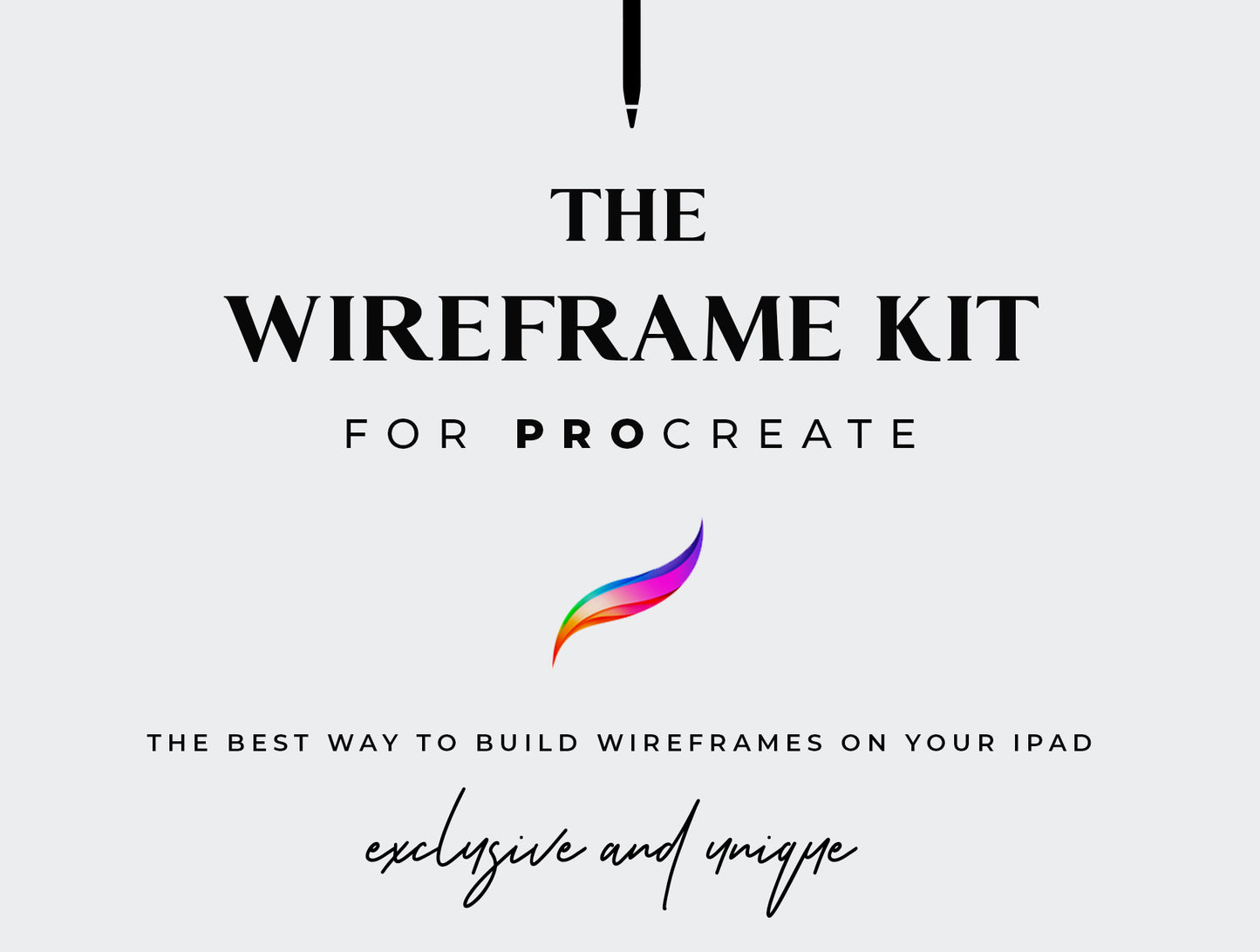 The Wireframe Kit for Procreate