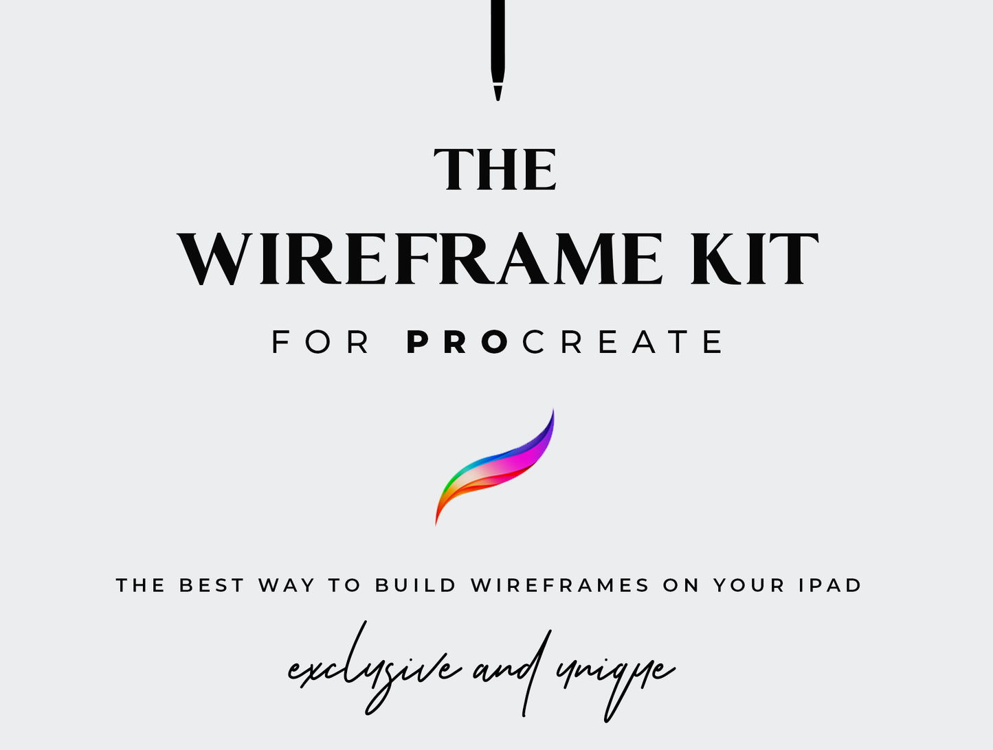 The Wireframe Kit for Procreate