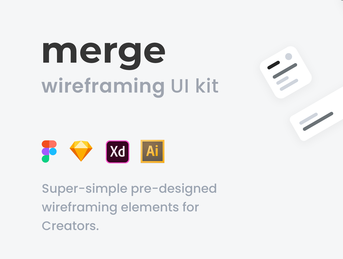Merge Wireframing UI Kit