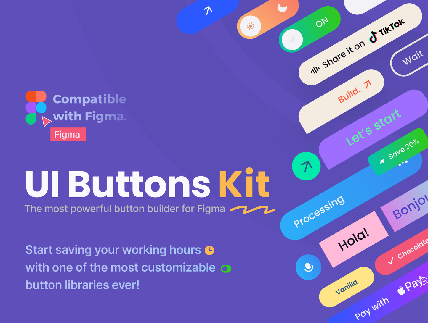 UI Buttons Kit For Figma