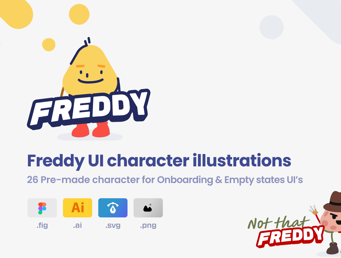 Freddy UI character illustrations