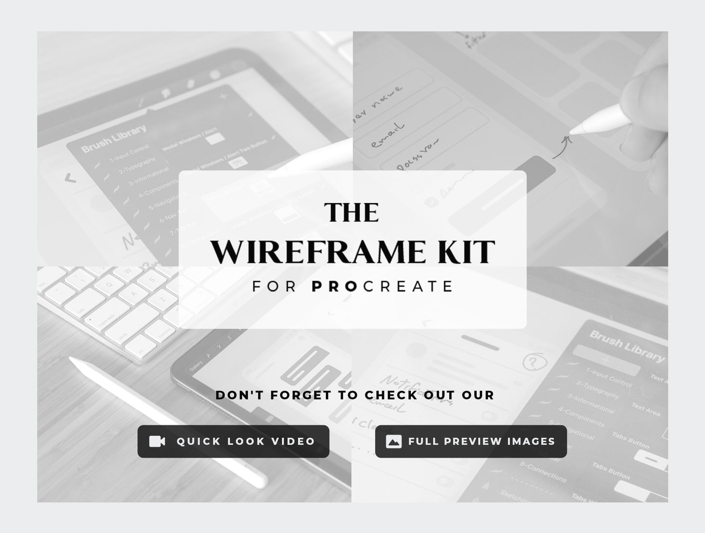 The Wireframe Kit for Procreate