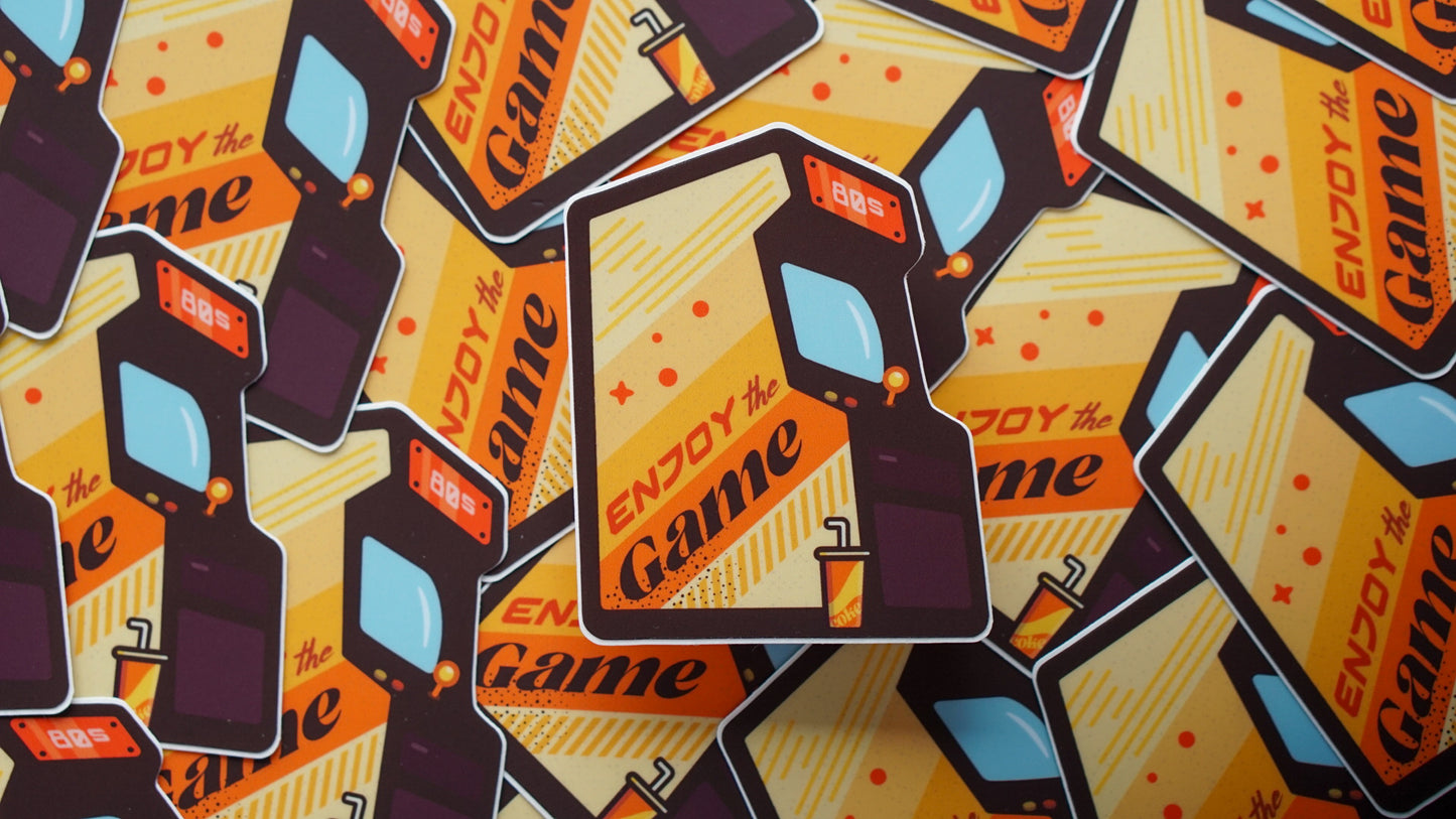 Enjoy The Game Arcade Sticker