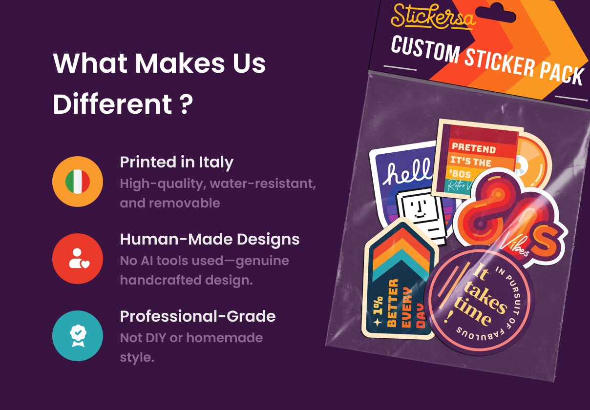 High-quality stickers printed in Italy
