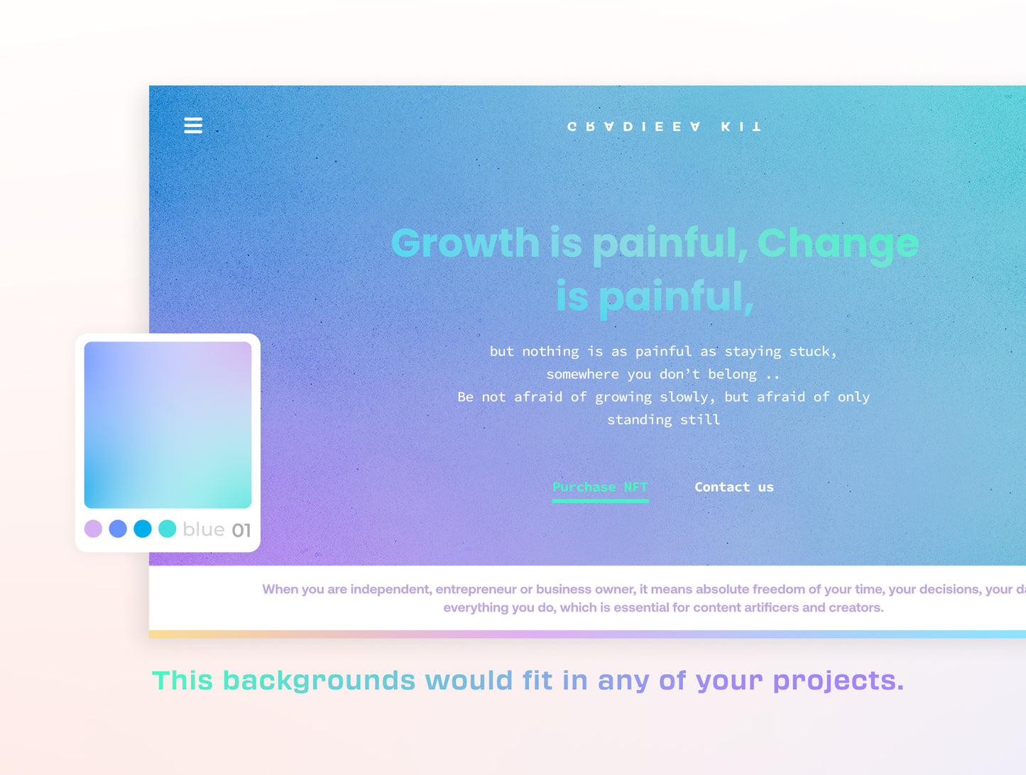 Gradiea Kit - Web3 Gradient Backgrounds