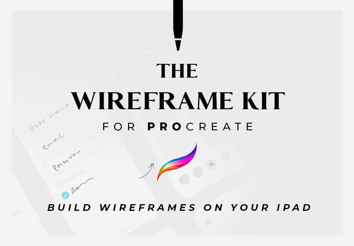 The Wireframe Kit for Procreate