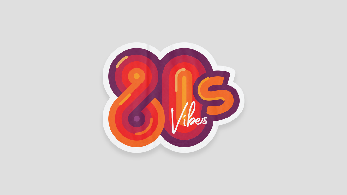 80s Vibes - Retro Colorful Sticker