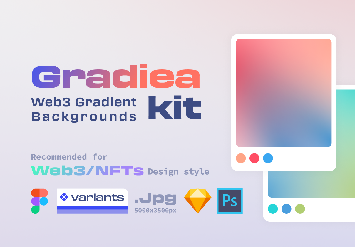 Gradiea Kit - Web3 Gradient Backgrounds – 80.design
