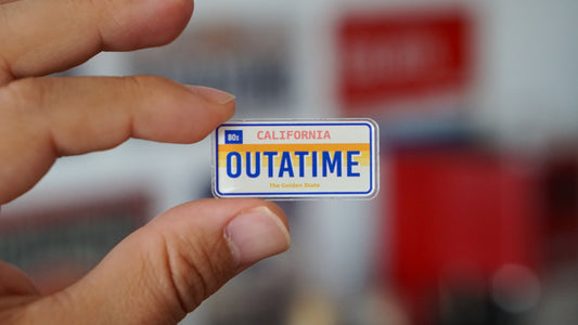 OUTATIME California License Plate Pin