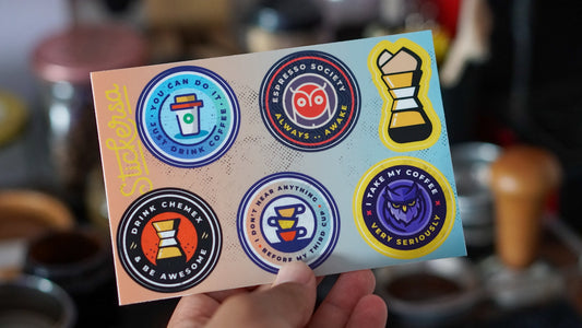 Coffee Sticker Sheet – 6 Fun Coffee Quotes